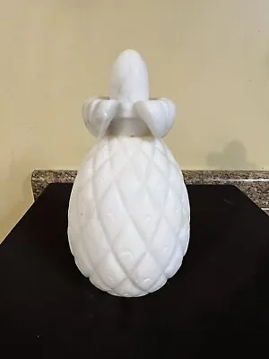 Vintage Marble Stone Pineapple Shaped White Bookends Mid Century • $39.99
