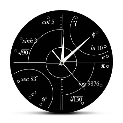Advanced Math Irrational Numbers Wall Clock Science Mathematical Wall Art Modern • $42