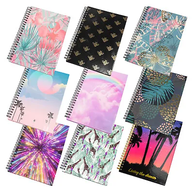 £5.79 • Buy Spiral A5 Journal Hardback Lined Paper Notebook With Design Pattern Writing Book