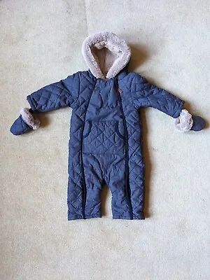 Baby Winter Snow Suit. Padded Pram Suit. Size 9-12 Months • £6