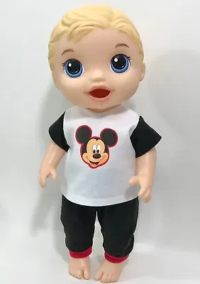 ❤️ Boy Doll Clothes Fits 12” Baby Alive Dolls T-Shirt + Pants Mickey Mouse NEW❤️ • $12.99