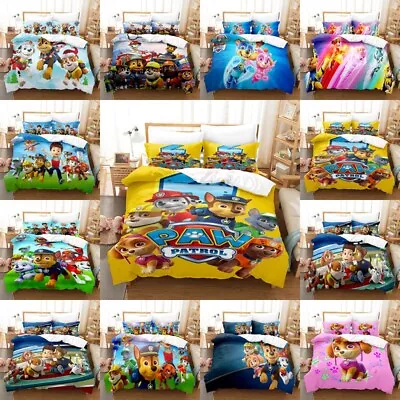 $57.98 • Buy 3D PAW PATROL Bedding Set Single Double Queen Duvet Covers Pillowcase Bedding AU