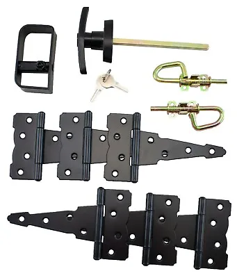 Shed Double Door Hardware Kit: 5  Colonial Hinges T Handle Loop Barrel Bolts • $34.95