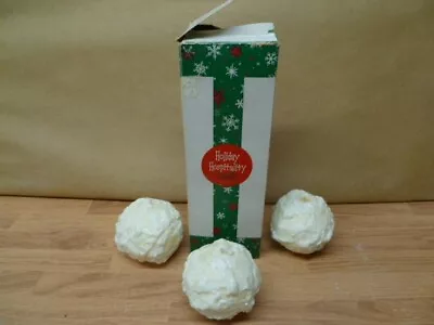 3 Vintage Starflecked 3  Snoball Snowball Christmas Candle Will & Baumer W/ Box • $21.99