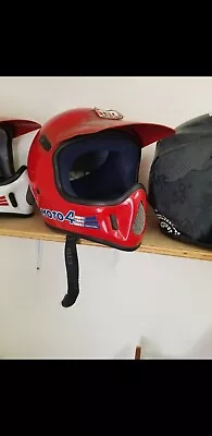 Bell Moto 4 - Size L  Vintage Mx Helmets. Vintage Helmet. RED • $175