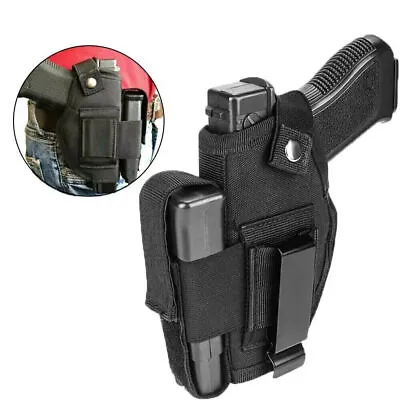 Tactical Gun Pistol Holster With Mag Pouch IWB OWB Right / Left Concealed Carry • $8.49