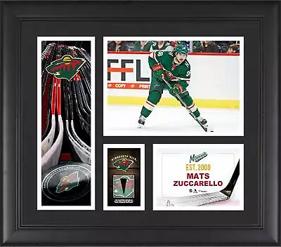 Mats Zuccarello Minnesota Wild Frmd 15  X 17  Player Collage & Piece Of GU Puck • $79.99