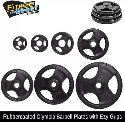 $55.99 • Buy 1.25KG - 20KG Olympic Weight Plates Rubber Coat Fitness Strength Weightlifting