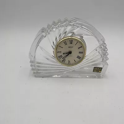 Mikasa Crystal Quartz Mantel Clock Desk Clock Made In Germany  Art Deco WORKING • $24.99