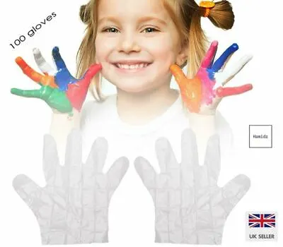 £3.69 • Buy Kids Disposable Gloves Food Safe Children Food Grade Dining Eating Glove-100pcs