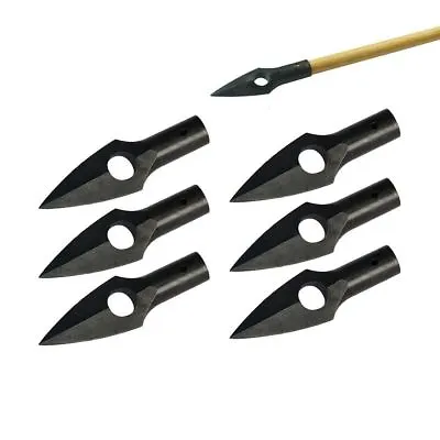 12X Traditional Hunting Broadheads 180Grain Arrowheads For Wooden Bamboo Arrows • $20.67