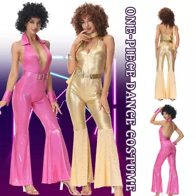 Ladies 60's Groovy Hippy Retro Halloween Fancy Dress Up Party Costume Outfit New • £6.64