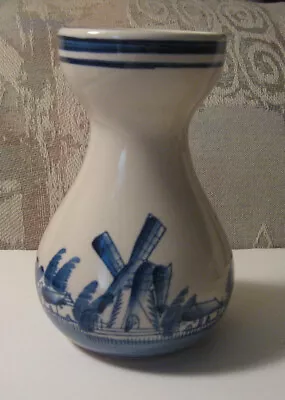 VTG Hyacinth Tulip Bulb Starter Vase Blue White Dutch Holland Windmill Sail Boat • $15.95