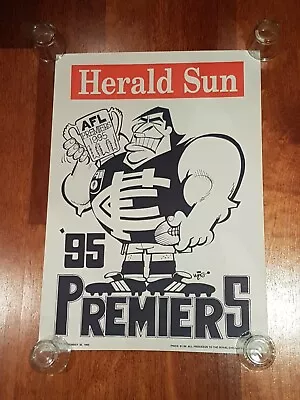 Original 1995 Carlton Blues WEG AFL / VFL Premiership Poster Herald-Sun • $25