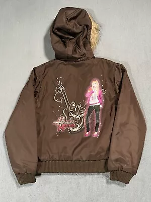 Hannah Montana Disney Vtg Y2K Winter Jacket Hoodie Sweater YOUTH L 10-12 • $22