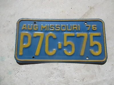 Missouri  1976  License Plate   #  P7C - 575 • $10