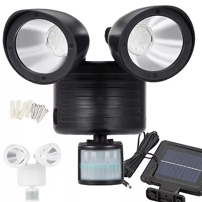 Dual Security Detector Solar Spot Light Motion Sensor Outdoor 22 LED Floodlight • $19.95