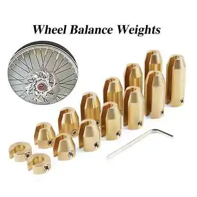 14PCS Brass Reusable Spoke Wheel Weight Balance Refill Kit For KTM Suzuki BMW GS • $24.26