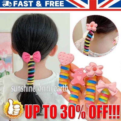 £4.38 • Buy Colorful Telephone Wire Hair Bands Hair Ties For Kids 2023