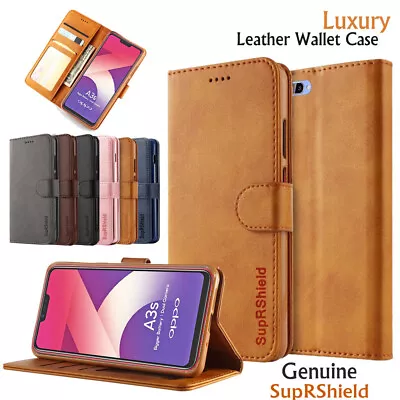 For Oppo AX7 AX5S Wallet Case Leather Flip Card Pocket Shockproof Magnetic Cover • $8.95