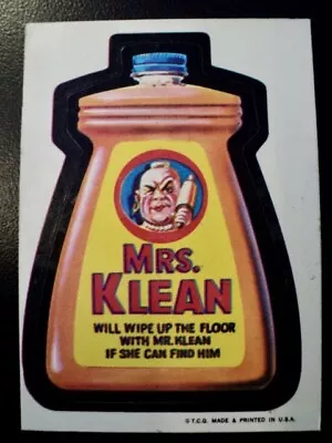 1973 Topps Wacky Packages Original 1st Series “Mrs Clean” White Back EX- • $12