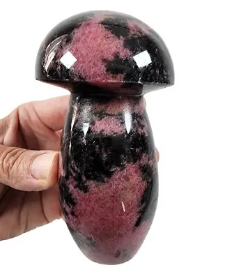 Rhodonite Crystal Polished Mushroom Stone 412 Grams. • $29.99