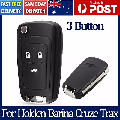 For Holden Key Shell Case Cover 3 Button Remote Flip Barina Cruze Trax Blank AU • $10.99