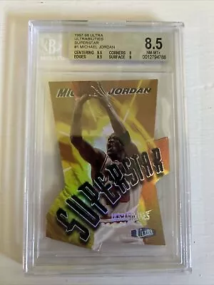 1997 Ultra Ultrabilities Superstar Michael Jordan #1 Bgs 8.5 Bulls Rare Insert • $2900