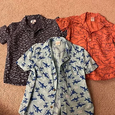 Boys Button Up Shirts Sharks Submarine Ocean Life 5 And 5t Varied Brands • $9.99