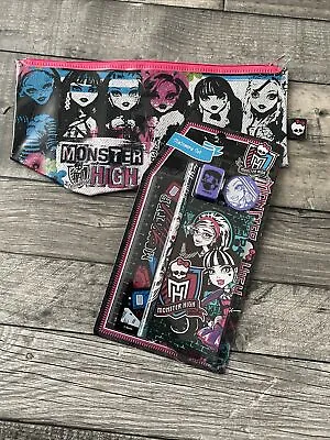 £7.99 • Buy Monster High Large Pencil Case + Stationery Set With Mini Note Pad BNIP