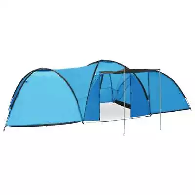 Camping Igloo Tent 650x240x190  8 Person Blue Q1M5 • £155.99