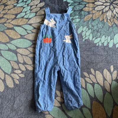 £1.04 • Buy Boden 2-3 Girls Cord Bunny Print Dungarees
