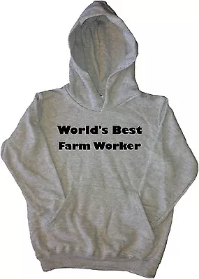 World's Best Farm Worker Kids Hoodie Sweatshirt • £16.99