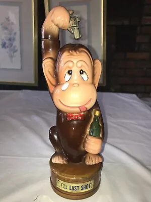 Vintage APE 3D MONKEY Spinning DECANTER Musical THE LAST SHOT Plays HOW DRY I AM • $70