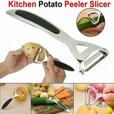 Heavy Duty Chrome Alloy Kitchen Potato Peeler Fruit Vegetable Rapid Slicer UK • £3.30