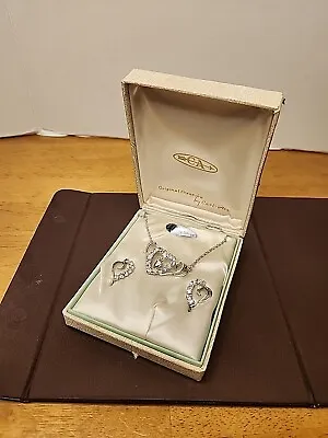 Vintage Carl Art Sterling Silver Necklace Earrings Set • $34.95