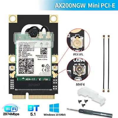 Mini PCIE WiFi Card Adapter Intel AX210 M.2 WiFi 6 Wireless Adapter 802.11AX3000 • $7.99