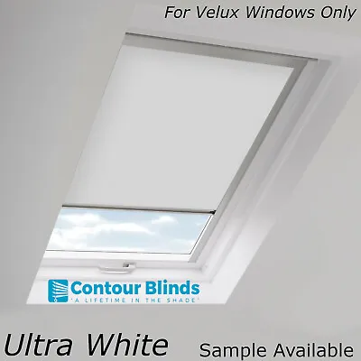 White Blackout Fabric Skylight  Blinds Made For All Velux® Roof Windows  • £0.99