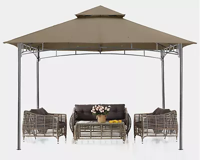 8X 8 Gazebo Outdoor Gazebo Canopy For Patio Garden Deck Khaki 8X8 Khaki New • $353.99