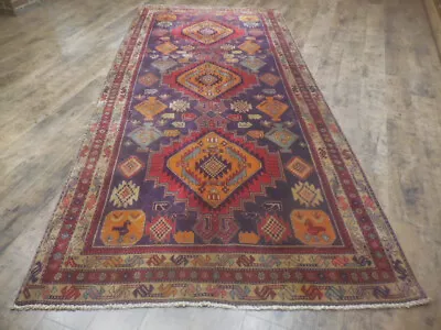 Authentic Farmhouse Vintage Turkish Geometric Anatolian HandMade Rug 4.8x9.10 Ft • $0.99