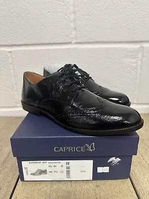 Caprice Oxford Shoes Women’s Black Size 7.5 EU 41 • £28.95