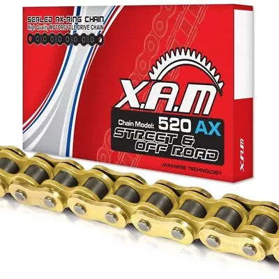 $141.31 • Buy Gold X-RING CHAIN 110 Links  For Suzuki  GSX250F ACROSS 1990-1998