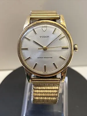 Men's Vintage Manual Winding 9ct Gold Tudor Wrist Watch (presentation Engraved) • £180