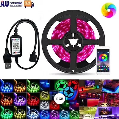 1M-5M  150 LEDs 12V Bluetooth USB RGB LED Strip Lights TV Backlight Lamp • $7.69