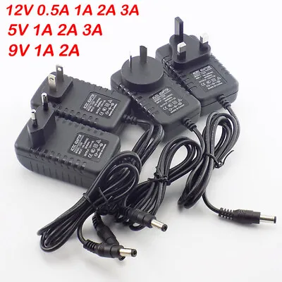 $6.70 • Buy For LED Light 12V 5V 9V 24V 0.5A 1A 2A 3A DC AC Power Supply Adapter Charger