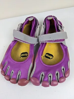 Vibram Five Finger KSO Shoes Size M40 Purple Gray Trek All Terrain Hiking • $19.54
