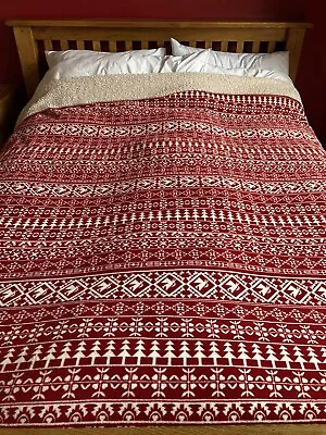 Throw Blanket - Red/white - Marks And Spencer • £25