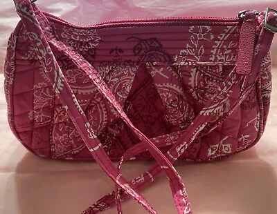 Vera Bradley Pretty~ Pink Stamped Paisley  Frannie  Crossbody Bag EUC • $19.95