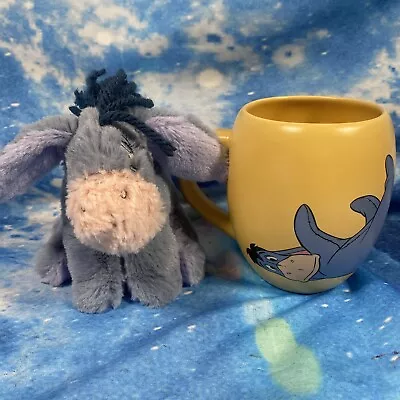 Disney Store Eeyore Barrel Mug Cup - Winnie The Pooh Large Mug With Plush • £4.99