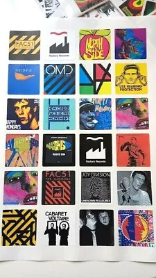 £2.50 • Buy 24 STICKERS Hacienda FAC51 Factory Records Joy Division Happy Mondays Madchester